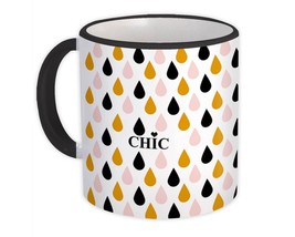 Rain Drops : Gift Mug Chic Decor Scandinavian Abstract Elegant - £12.66 GBP