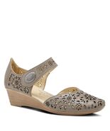 New SPRING STEP Nougat 36 5.5 Grey leather comfort shoes platform wedges - $2,021.35 MXN