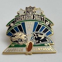 1995 Jacksonville Jaguars Carolina Panthers Expansion Draft NFL Lapel Ha... - £6.25 GBP