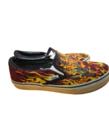 Vans Classic Slip On Samurai Rising Flames Shoes Mens Sz 8 Womens Sz 9.5 - $18.81