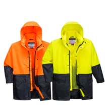 Portwest Mens Kimberley Lightweight Hi-Vis Rain Jacket Waterproof Safety... - $69.95