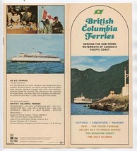 British Columbia Ferries Brochure Sheltered Waterways Canadas Pacific Coast 1966 - £13.96 GBP