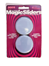 Magic Sliders Plastic Floor Slide Gray Round  2-3/8 in 4 pk Self Adhesiv... - £6.27 GBP