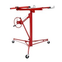 11 Ft Drywall Rolling Lifter Panel Hoist Jack Lifter with 4" Caster Wheels Red - £185.70 GBP