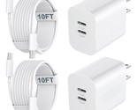 Iphone 15 Charger Fast Charging[Mfi Certified], 20W Dual Port Usb C Fast... - £32.72 GBP
