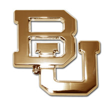 baylor university bears BU open gold logo ncaa chrome auto car emblem usa made - £22.53 GBP