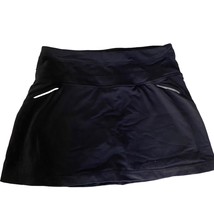 ATHLETA Relay Skort Sz XS Skirt w/ Shorts Black Golf Tennis Reflective 2... - $15.29