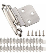 50X Kitchen Door Cabinet Hinges Self Closing 3/8&quot; Inset Face Mount Satin... - £43.95 GBP