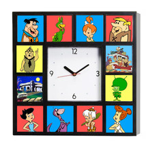 The Flintstones Fred Wilma Betty Barney Dino Gazoo +more Clock with 12 pictures - £25.31 GBP