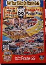 MasterPieces 1000pc Jigsaw Puzzle Route 66 Get Your Kicks 550pc Larger Pieces - £18.44 GBP