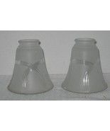 2 Matching Frosted Glass Small Table Ceiling Lamp Parts Light Shades EUC - €7,73 EUR