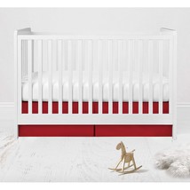 Bacati - Muslin Ikat Stars Toddler Bedding (Crib/Toddler Bed Skirt, Red) - £34.65 GBP