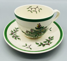 EUC Spode England Christmas Tree Coffee Tea Cup and Saucer Set - £13.71 GBP