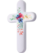 4Soul Wall Cross Wooden Crosses for Home Decor Wall Art Decorative Flowe... - £23.03 GBP