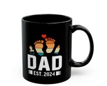 Dad Ceramic Coffee Mug | Perfect Gift for a New Dad Est. 2024 | Black 11oz - $12.68