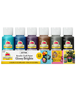 Gloss Acrylic Craft Paint Set, 12 PC, Glossy Brights - $440.85 MXN