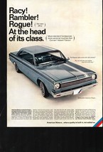 1966 Rambler PRINT AD American Motors Rouge Light Blue Great Detailed Vi... - $24.11