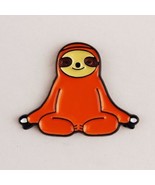 Enamel Pin Sloth Meditates Cute Animal Fashion Jewelry Accessory  - £6.40 GBP