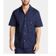 Nautica Men&#39;s SS 100% Cotton Soft Woven Button Down Pajama Top Large NWT - $370.46 MXN
