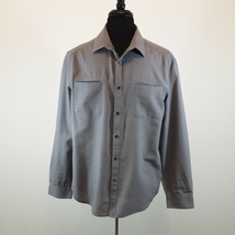 Kenneth Cole Reaction Long Sleeve Shirt Mens XL Grey Business Style Pockets Work - £14.45 GBP