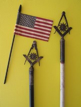 Antique Ceremonial Masonic Staffs  - $4,939.41 MXN