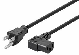Right angLe 6ft = 72&quot; Power Cord 3 prong NEMA 5-15P to IEC pc amp MONOPR... - $22.33