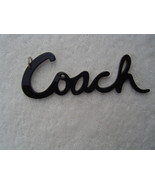 AUTHENTIC COACH LARGE BLACK ACRYLIC SCRIPT BACK KEY CHAIN/HANG TAG  EUC - £19.91 GBP