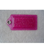 AUTHENTIC COACH EXTRA LARGE PINK PLASTIC WITH SILVER SPARKLES HANG TAG  EUC - $20.00