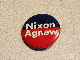 Richard Nixon Agnew Vintage 1972 Presidential Political Pinback Button 1 1/8&quot; - £3.51 GBP
