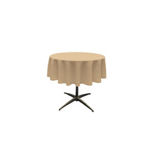 TCpop58R-KhakiP03 Polyester Poplin Tablecloth Khaki - 58 in. Round - $589.59 MXN