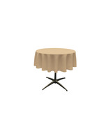 TCpop58R-KhakiP03 Polyester Poplin Tablecloth Khaki - 58 in. Round - $31.02