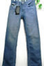 DO Denim Blue Wrinkle Design Men&#39;s Cotton Jeans Metal Hardware Size 14 NEW - $82.87