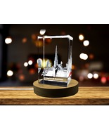 LED Base included | Burj Khalifa 3D Engraved Crystal Collectible Souvenir - £31.35 GBP+