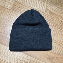 Vintage NEW State Property Gray Heather Ribbed Beanie Hat Acrylic Y2K 90s - £7.85 GBP