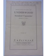 Vintage Instructions for Using Model 3-5 Underwood Standard Typewrite 1930 - $12.99