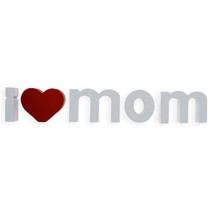 Cherished &#39;I Love Mom&#39; Wooden Phrase Display - £17.57 GBP