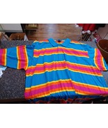 Vtg Polo Golf Shirt Par Four Men’s Size XL Tall Striped 80s 90s Retro Bu... - $456.34 MXN