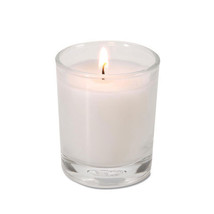 Glass Votive Candle White Poured Wax - £71.90 GBP