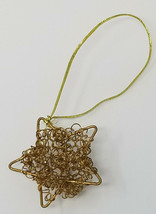 Christmas Ornament Small Copper Color Wire Star Vintage Handmade - £11.22 GBP