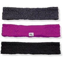 Victoria&#39;s Secret Ruched Logo Headband, Black, One size, NWT - £8.11 GBP