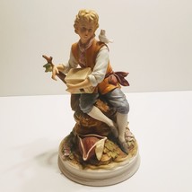 Vintage Porcelain Boy with Bird figurine by Andrea by Sadek #7589 Hand-P... - £29.93 GBP