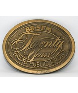 Vintage WAMU Radio 88.5 FM Twenty Years HIT LINE USA Brass BELT BUCKLE B... - €67,70 EUR