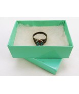 Silver Tone Ring, Turquoise &amp; Coral, Size 9.5, Southwestern Jewelry, JWL... - $9.75