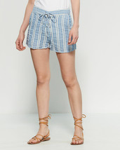 Anthropologie Lost + Wander Blue White Striped Lace Up Cotton Shorts Sz ... - $35.00