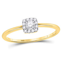 10kt Yellow Gold Womens Round Diamond Solitaire Stackable Band Ring 1/5 Cttw - £223.02 GBP