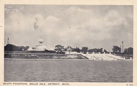 Detroit MI Michigan Scott Fountain Belle Isle Postcard E03 - $2.99