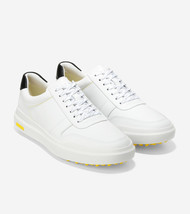 Cole Haan Men&#39;s Waterproof Grandpro AM Golf Rubber Sneakers C34305 White/Yellow - £91.40 GBP