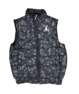 Nike Air Jordan Reversable Puffer Jacket Vest Boys Small Black Camo Nylon - $23.09