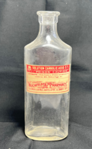 Vtg Medical Drug Store Blichfeldt&#39;s Pharmacy Poison Apothecary Glass Bottle - $29.95