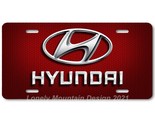 Hyundai Inspired Art Gray on Red Hex FLAT Aluminum Novelty Car License T... - $17.99